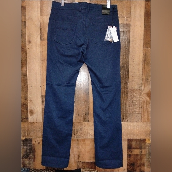 NWT Versace Collection "Trend" Mens Blue Pants Size 34 Straight Leg - Picture 5 of 11